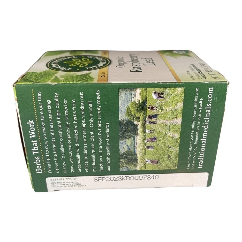Traditional Medicinals Organic Raspberry Leaf Herbal Tea 16 ct Cramps Pregnancy